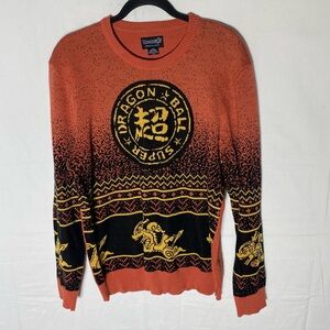 Dragonball Super Orange Crew Neck Knit Sweater M